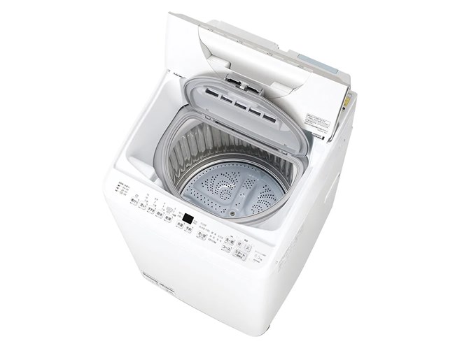 シャープ、節水＆清潔性にすぐれた「穴なし槽」搭載の縦型洗濯乾燥機