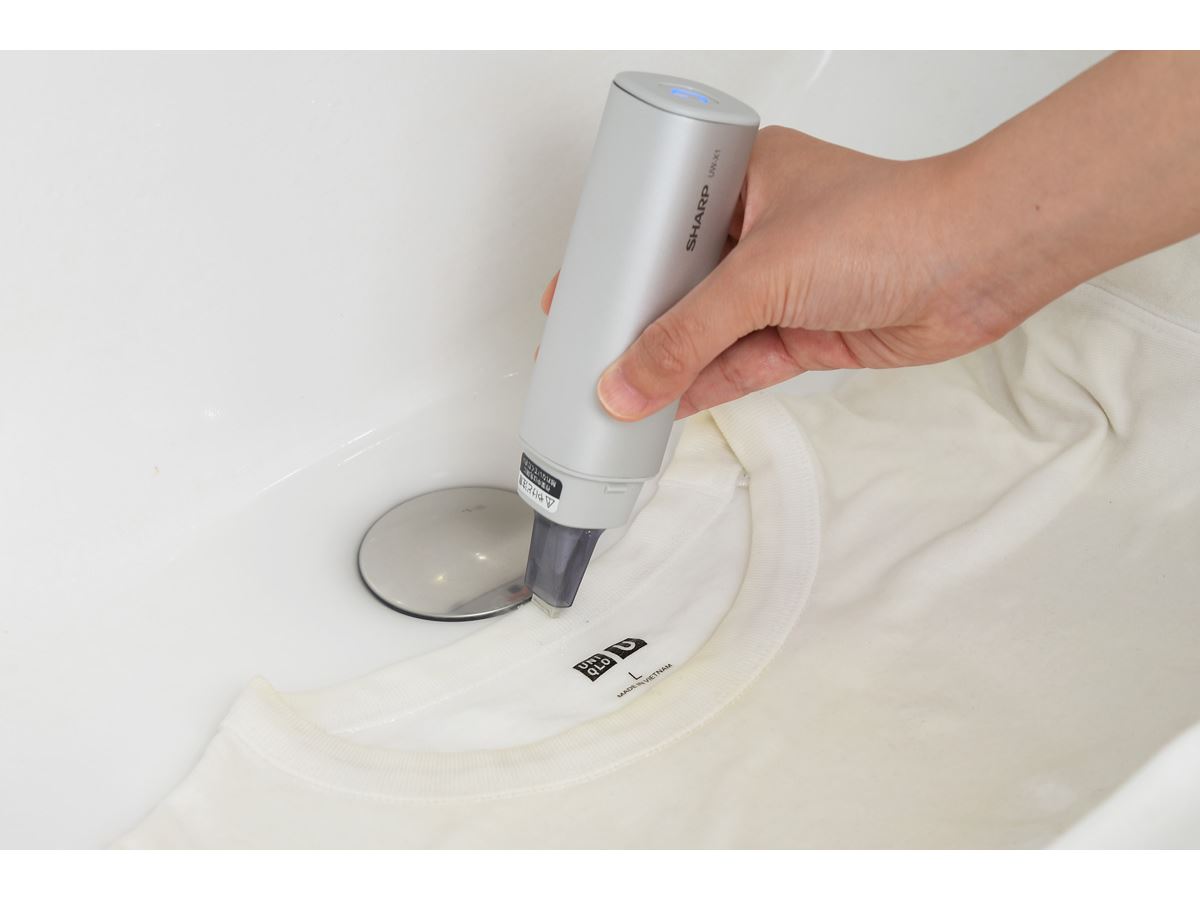 黄ばみ汚れも落とせるように！ 衣料用漂白剤に対応＆洗浄スピードが