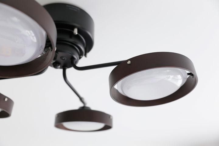 LED 4灯シーリングライト リモコン付き Planet ブラウン｜デザイン照明