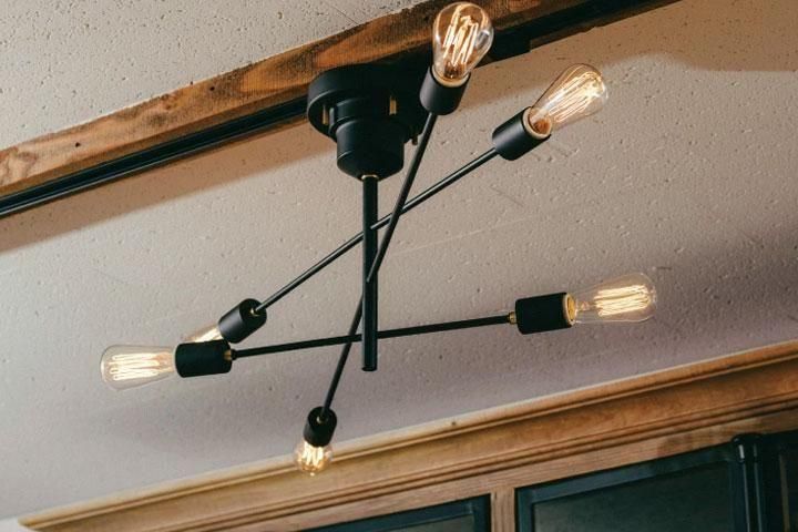 6灯シーリングライト ブラック おしゃれ LED Astre｜デザイン照明のCROIX