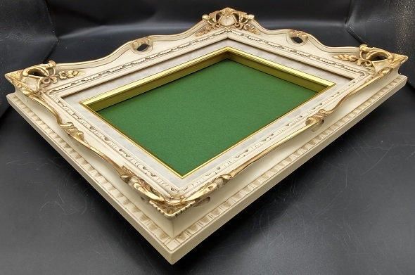 7802 F4号 アンティークアイボリー 333×242mm 油彩額縁 表面保護