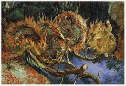 ゴッホ【切られた4本のひまわり】 - 手描き 絵画（油絵複製画）販売の