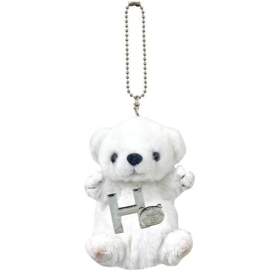 天使のいたずら 北極熊 イニシャルチャーム付き【H】 - ぬいぐるみ