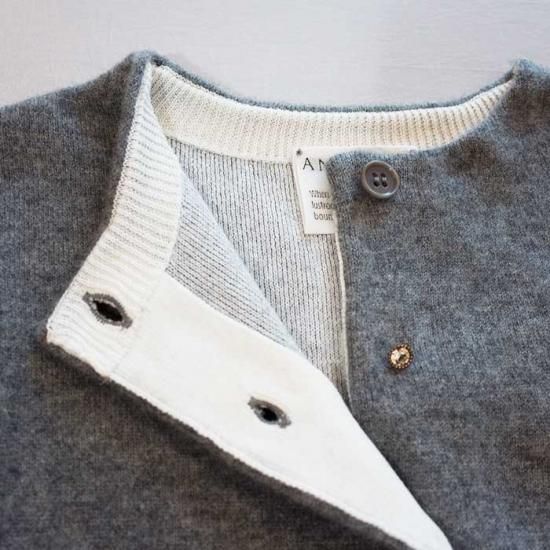 Antipast(アンティパスト) felted ニットカーディガン #M.グレー- ミナ