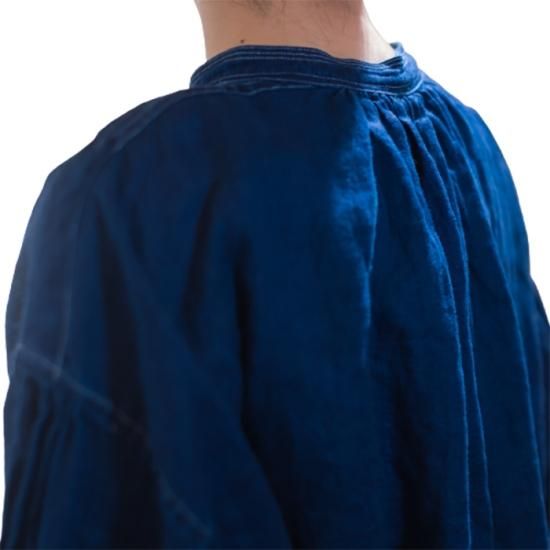 ŠP（エシュペー）インディゴリネンブラウス ＃BLUE - リントータル