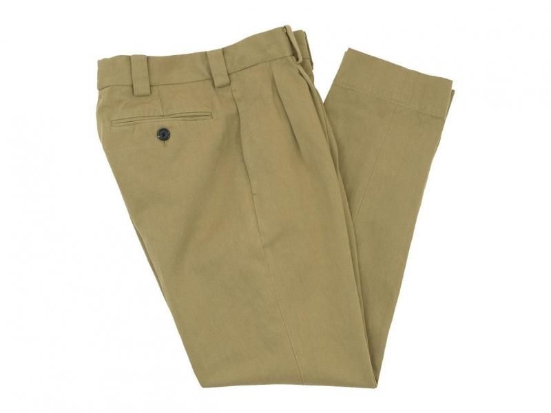 セール MARGARET HOWELL HEAVY COTTON DRILL TROUSERS 040BEIGE