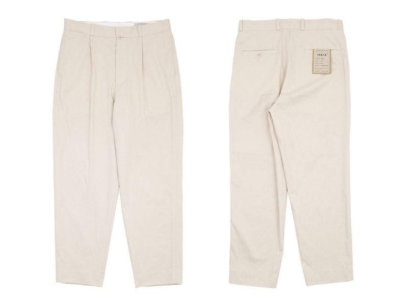 YAECA チノパン タックテーパード BEIGE 〔メンズ〕 【19606】 YAECA