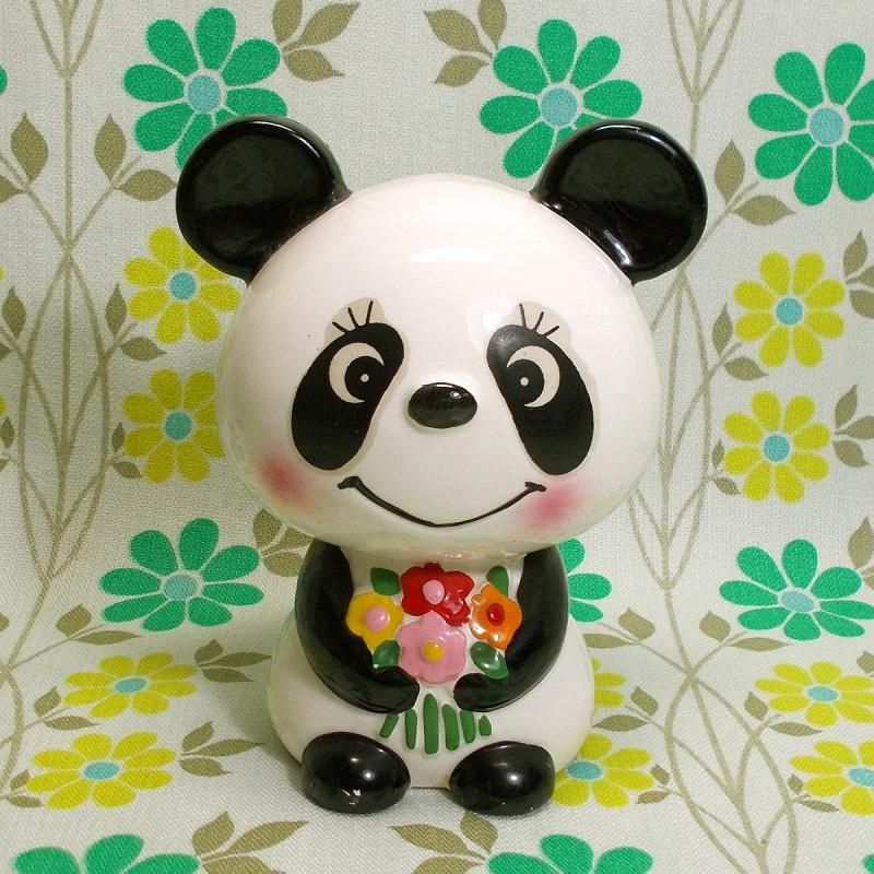 サンリオレトロパンダ貯金箱陶器製ホールマーク