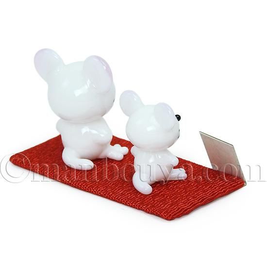 干支の置物 ネズミ 子 ガラス細工 ミニチュア 雑貨 正月飾り 十二支