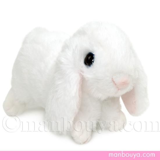 垂れ耳うさぎ ぬいぐるみ 白 ふわふわ 長い耳 テイクオフ マロン