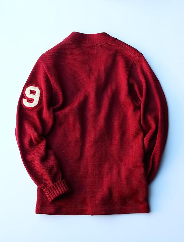 50s PURITAN LETTERED KNIT CARDIGAN SIZE 36 | 1940〜50年代の