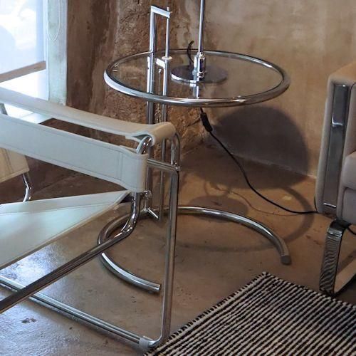 アイリーン・グレイ/E1027アジャスタブルテーブル【ステンレスフレーム