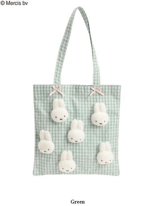 merry jenny (メリージェニー)ギンガムもこもこmiffyトート 25秋冬