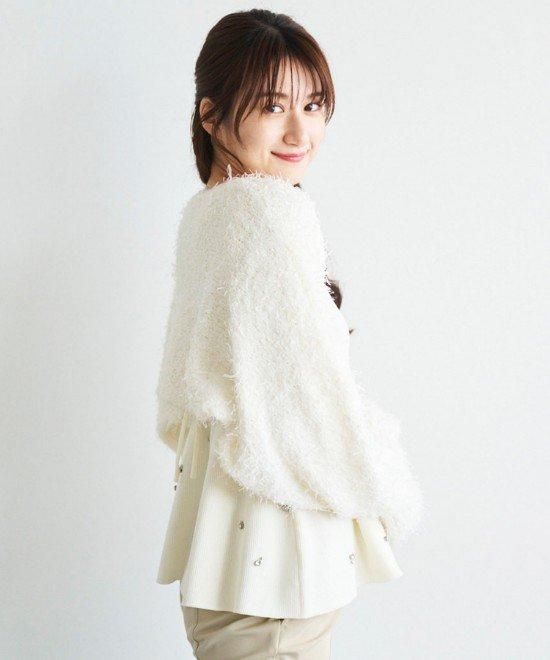 COCODEAL (ココディール）ファンシーヤーンニットカーディガン 24秋冬