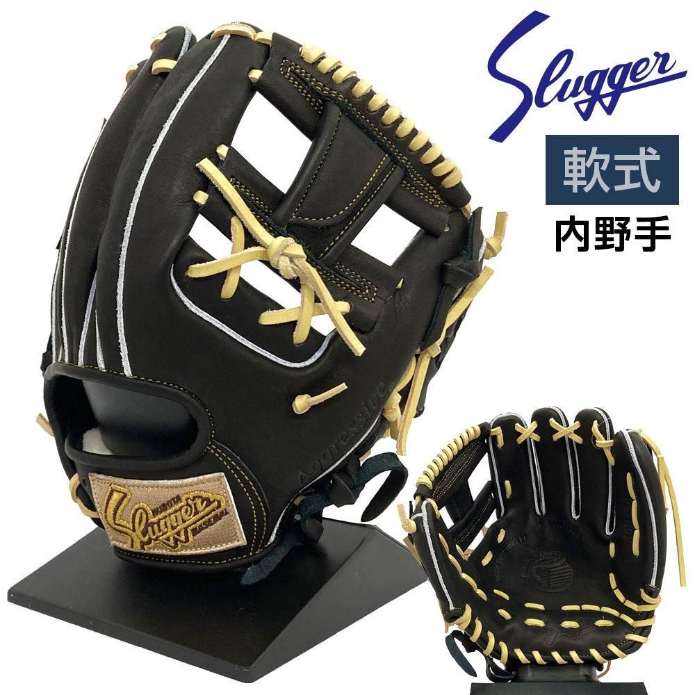 久保田スラッガー 軟式グローブ | 内野手用 ブラック×トレンチ - 野球