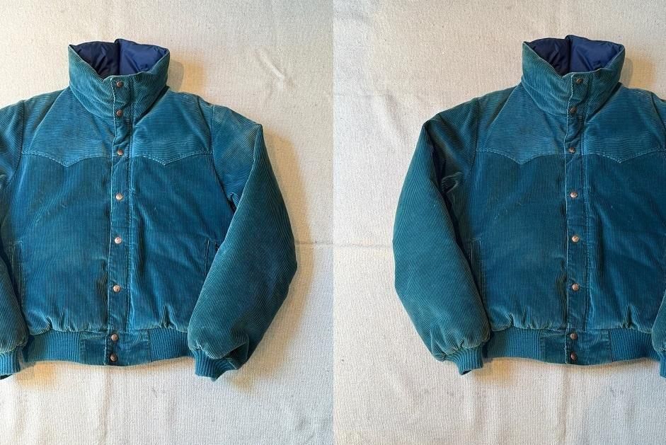 1980sパウダーホーン 太畝コーデュロイ ハイネックダウン L