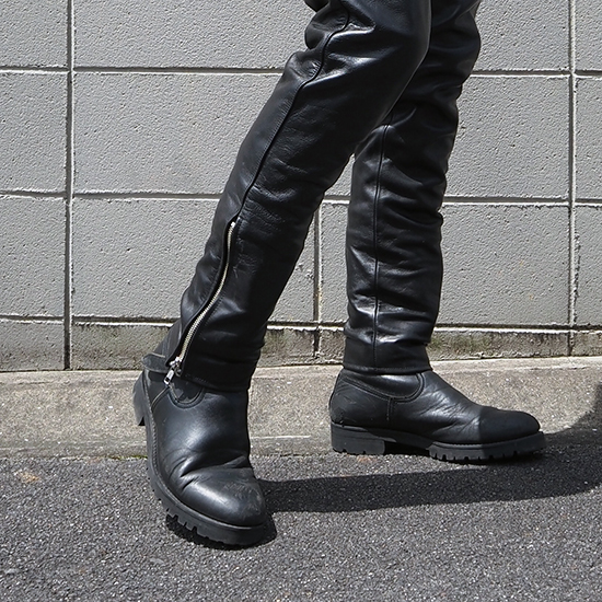 BARKBOX オリジナル レザー スリム パンツ バイカー ハードコア パンク