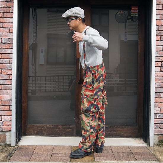 スイス軍 M-70 オーバーオール アルペンカモフラージュ サスペンダー付