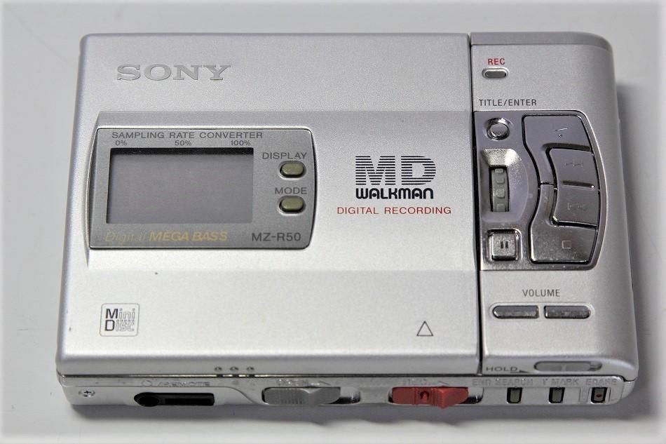 MZ-R50-S ｜SONY ソニー シルバー ポータブルMDレコーダー 録再MD