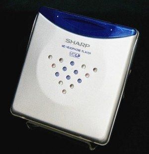 MD-ST70｜SHARP シャープ シルバー×ブルー系 ポータブルMDプレーヤー