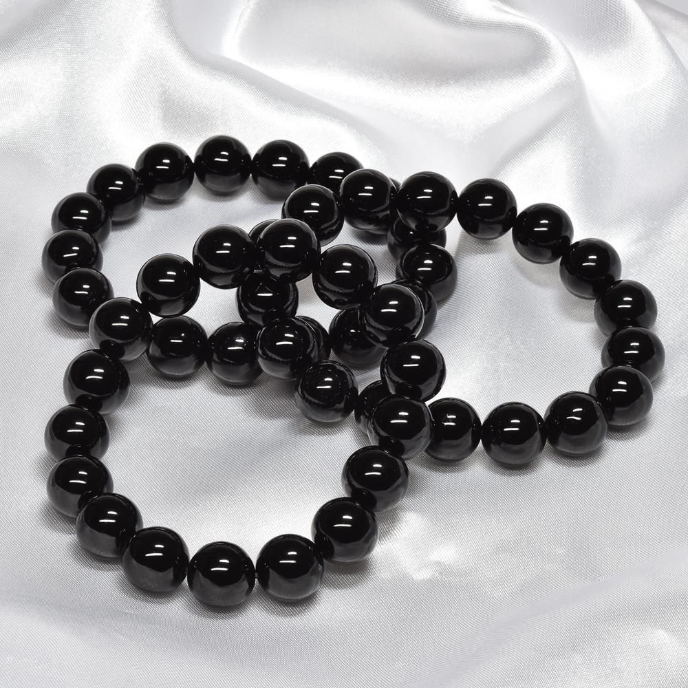 ブラックオニキス ブレスレット 12mm #T4412 - プレミアム天然石専門店
