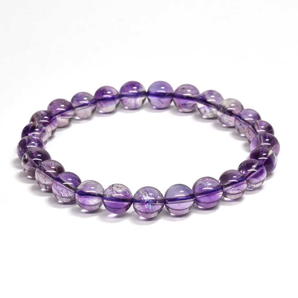 アメジストスーパーセブン ブレスレット 7.5mm #NK139 - プレミアム