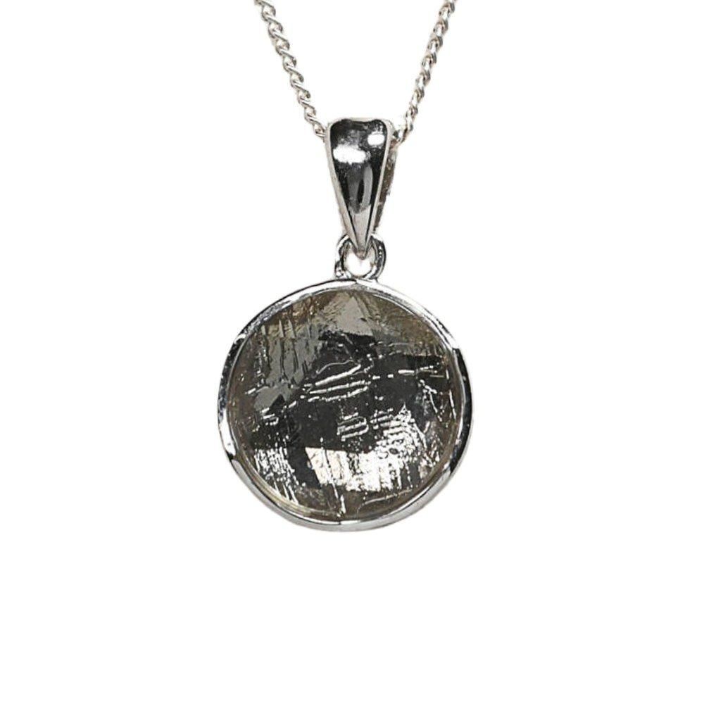 鉄隕石 ムオニナルスタ隕石（シルバー）ペンダントトップ 10mm #QK316