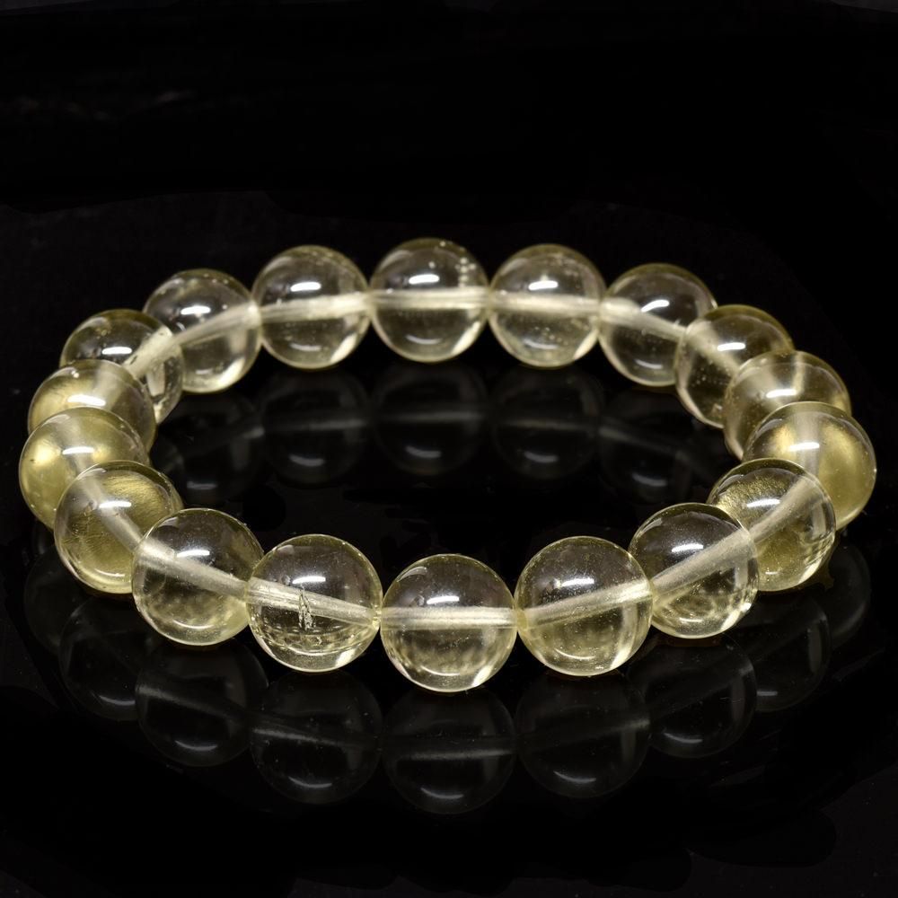 究極][鑑別書付]リビアングラス ブレスレット 11.5mm #HK007 一点物