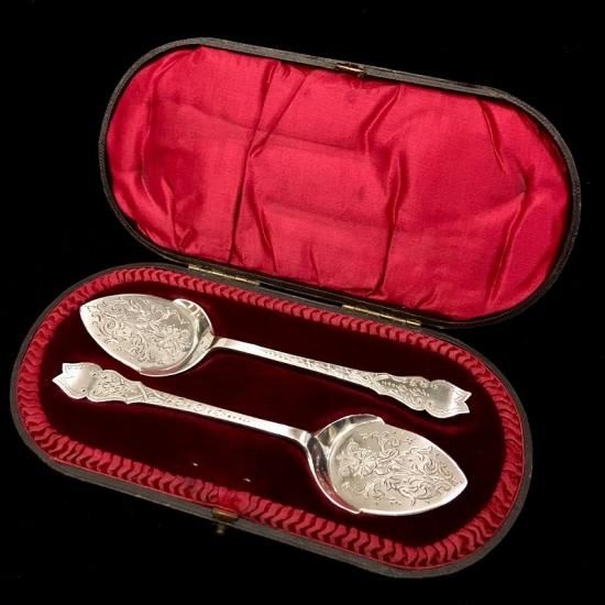 純銀 ペアジャムスプーン（William Hutton & Son） - 鎌倉アンティーク