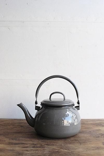 GermanyMUNDER琺瑯ケトル グレー - アンティーク・古道具・暮らしの