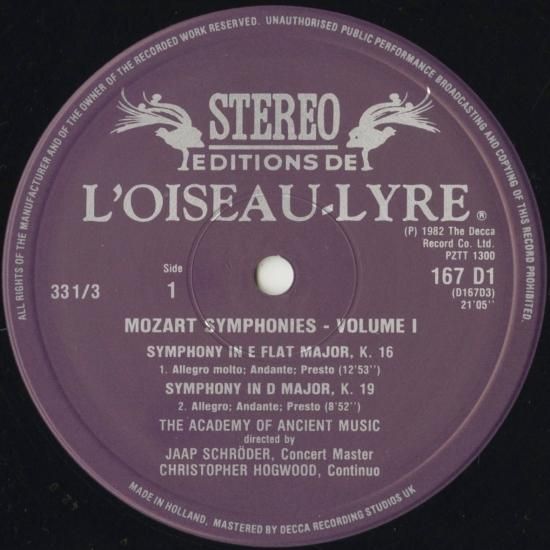 モーツァルト 交響曲全集 ホグウッド | クラシックLPレコード
