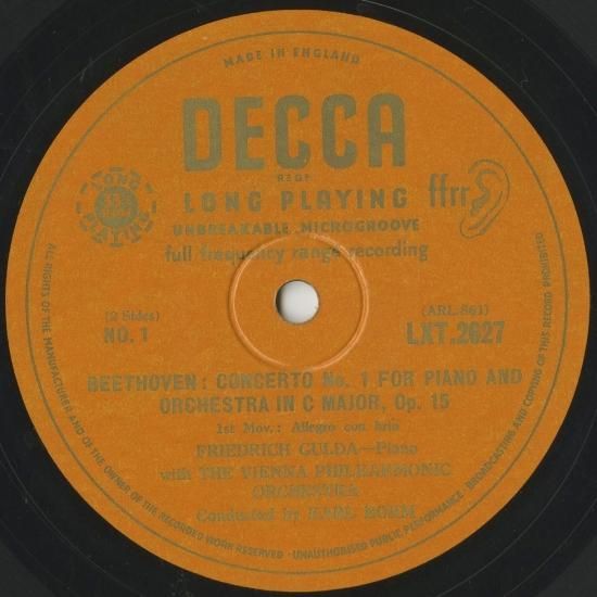 ベートーヴェン：ピアノ協奏曲1番Op.15 - クラシックLPレコード専門店