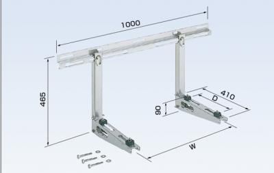 K-KKS5G 壁面置台（ステンレス製） - 空調のことならエアコン部材