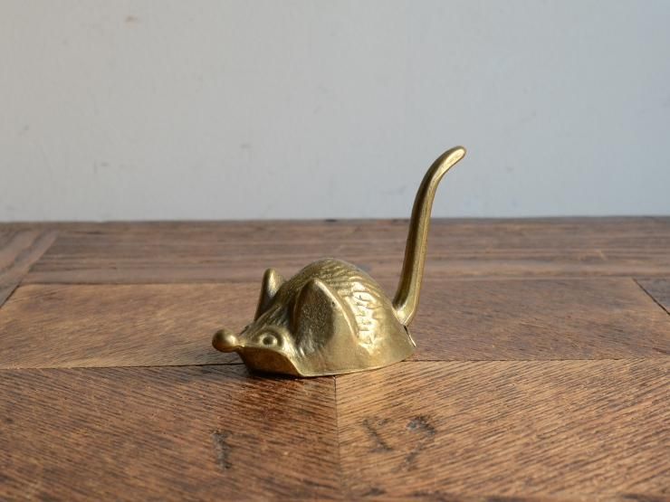 小さな真鍮ネズミオブジェ｜アンティーク雑貨｜CHELSEA