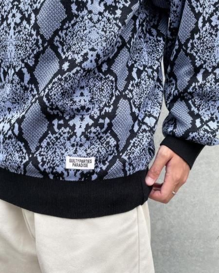 WACKO MARIA (ワコマリア) PYTHON KNIT POLO SHIRT (パイソン柄ニット