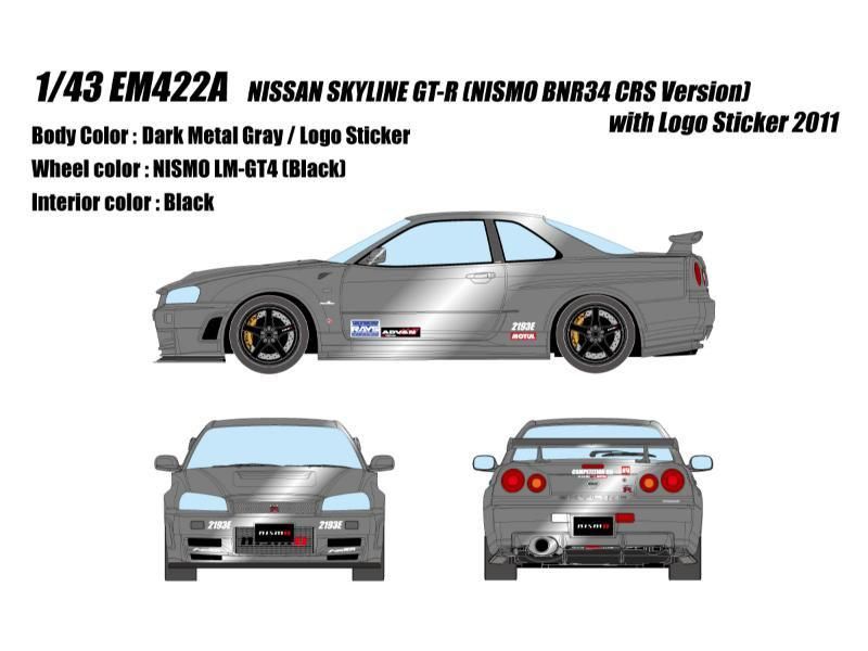 アイドロン】 1/43 日産 スカイライン GT-R (NISMO BNR34 CRS