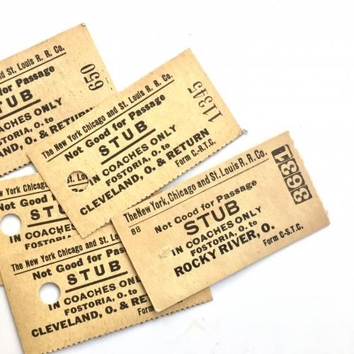 1950'sニューヨークSt.Louisレイルロード乗車チケット【5枚】 - Cheri