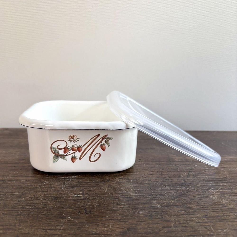 MANY マニー ホーロー製 セゾンドローズ角型ボックス マニー セゾンド