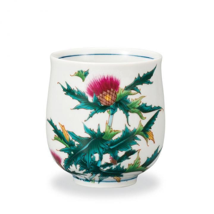 湯呑 12か月の花 薊（9月） - 和食器の通販なら九谷焼専門店の陶らいふ