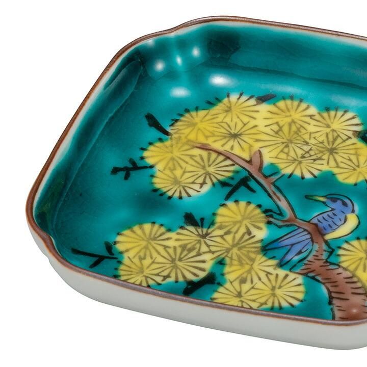 青い鳥と松のデザイン陶器皿 54cm 青い鳥と松のデザイン陶器皿 54cmの