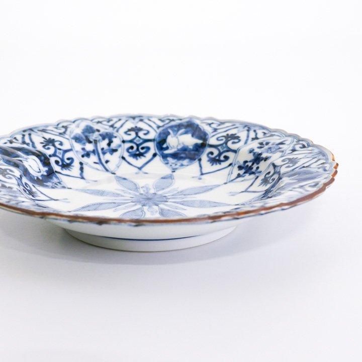 青い模様の四角形陶器 九谷焼清華、着払いでお願いします。 青い模様の