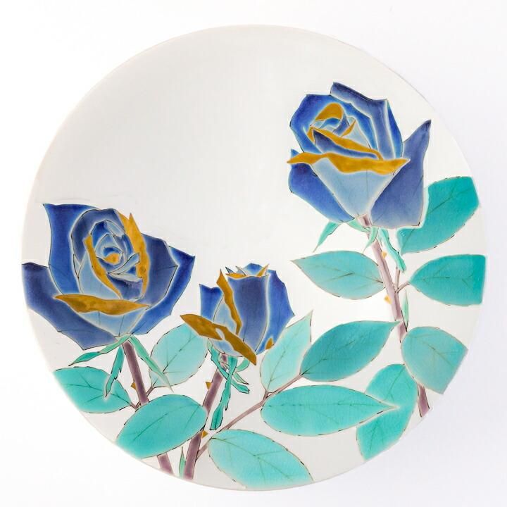10号飾皿 薔薇 | 山岸大成 - 九谷焼専門店の陶らいふ