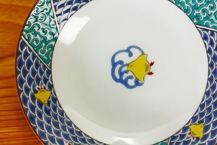 4号皿 青海波千鳥/青郊窯