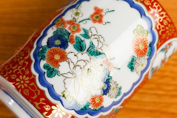 九谷湯呑 庄三/青郊窯