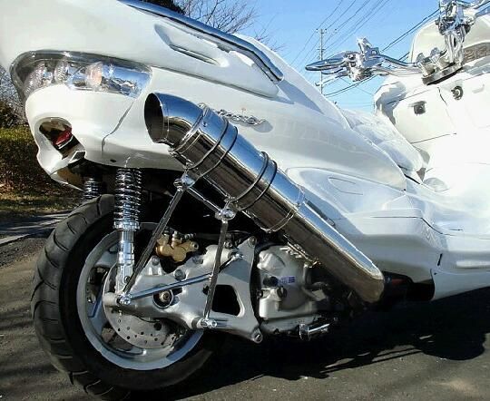 マジェスティ 新品ステンレスカチ上げマフラー - バイクショップ ATV
