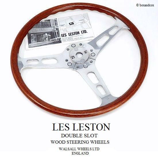 1960's LES LESTON DOUBLE SLOT WOOD STEERING WHEELS/レスレストン