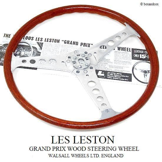 1960's LES LESTON GRAND PRIX WOOD STEERING WHEEL/レスレストン