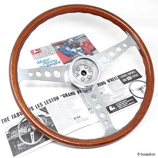 1960's LES LESTON GRAND PRIX WOOD STEERING WHEEL for MINI/レス