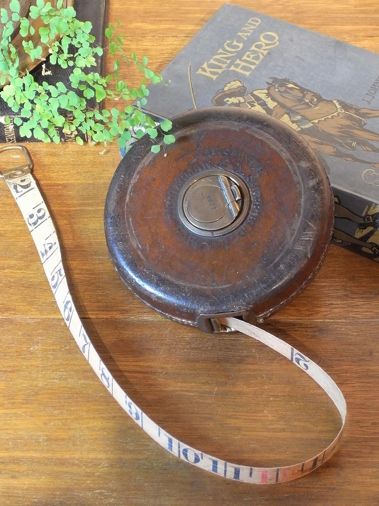 アンティーク ヴィンテージ 古い 工具 メジャー 巻尺 古道具 オブジェ