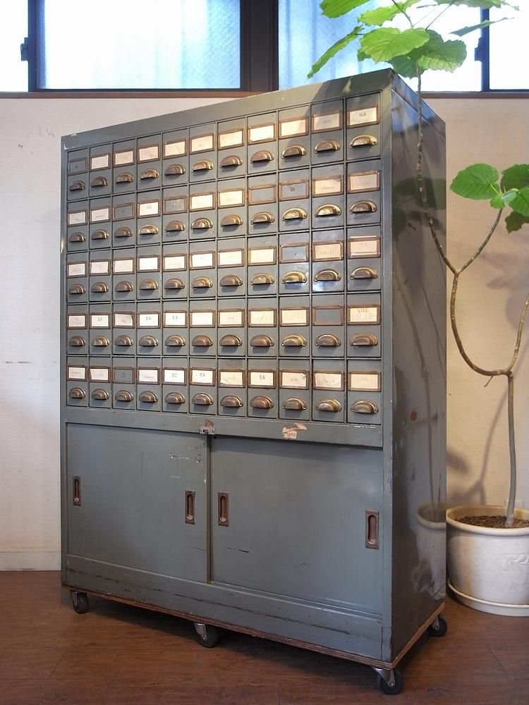 アンティーク ヴィンテージ 工業系 アイアン ドロワー メタル